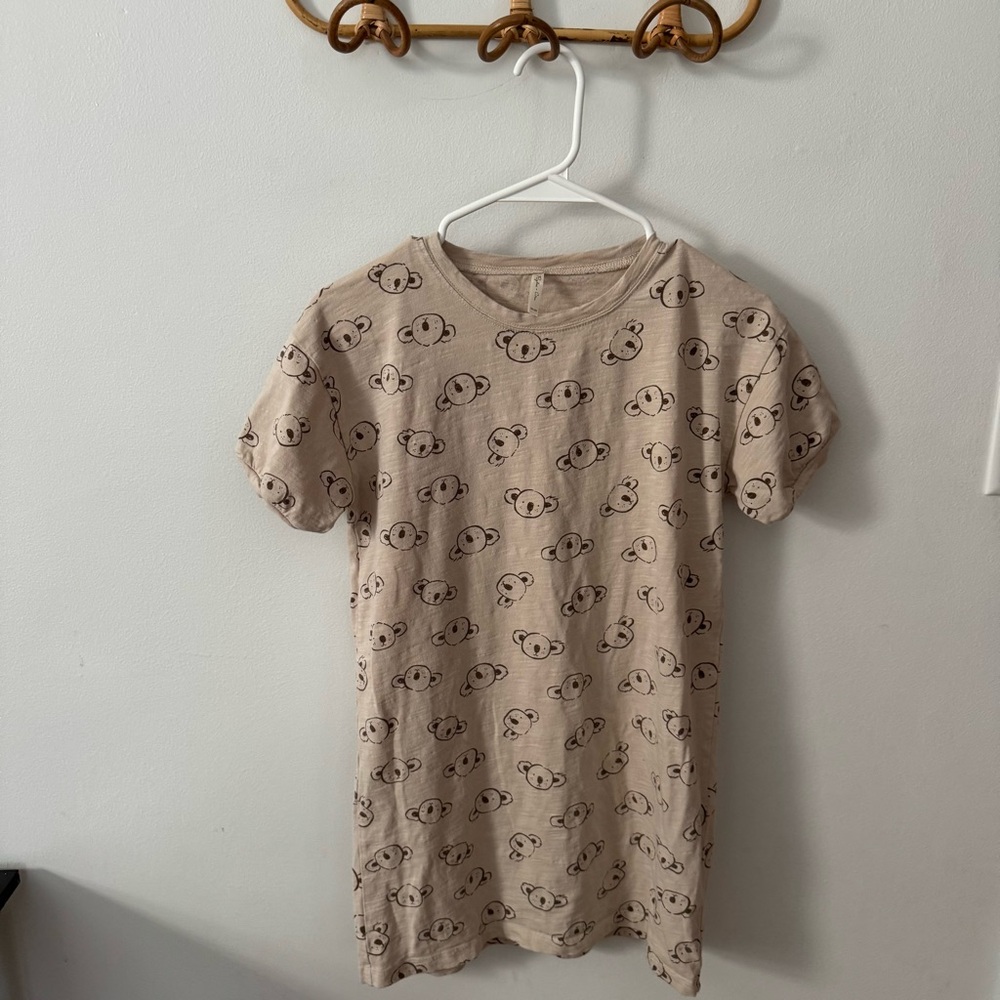 Rylee + Cru koala bear t-shirt dress 10-12y